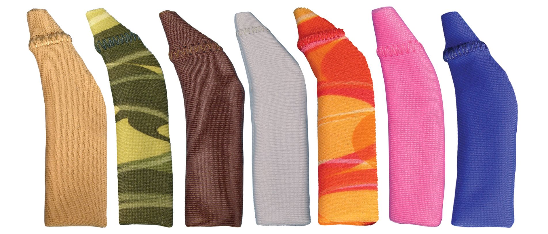Image showing a row of Ear Gear products in different colours and patterns