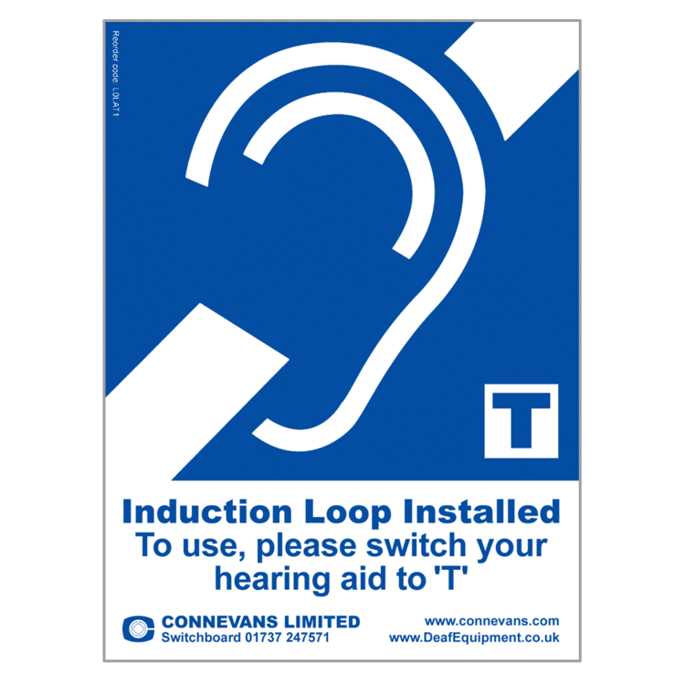Connevans induction loop installed sign