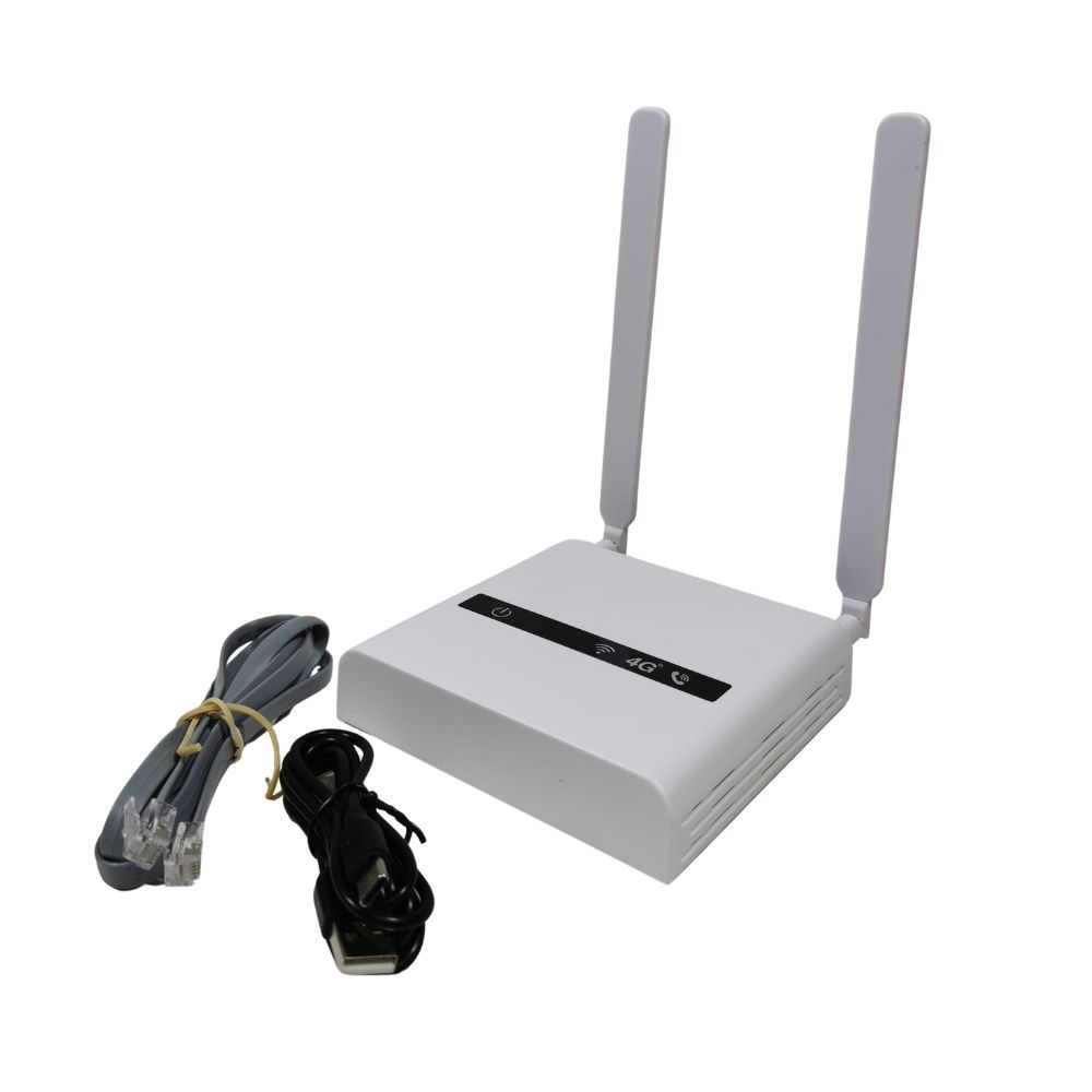 Image shows the CL2000 Geemarc Telephone Adaptor and Cables